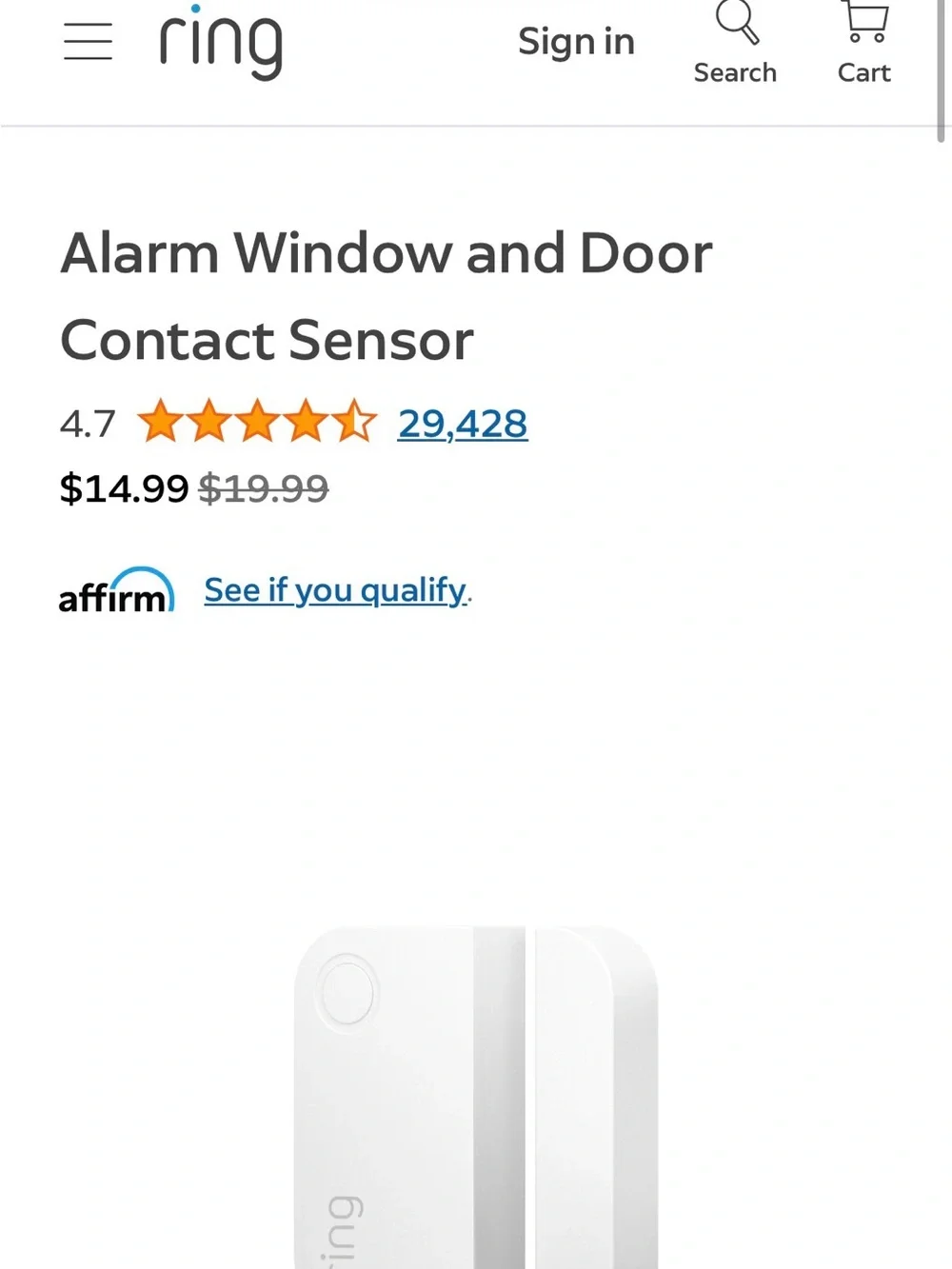 Ring Contact Sensors (3) - for ring security system. NWT
